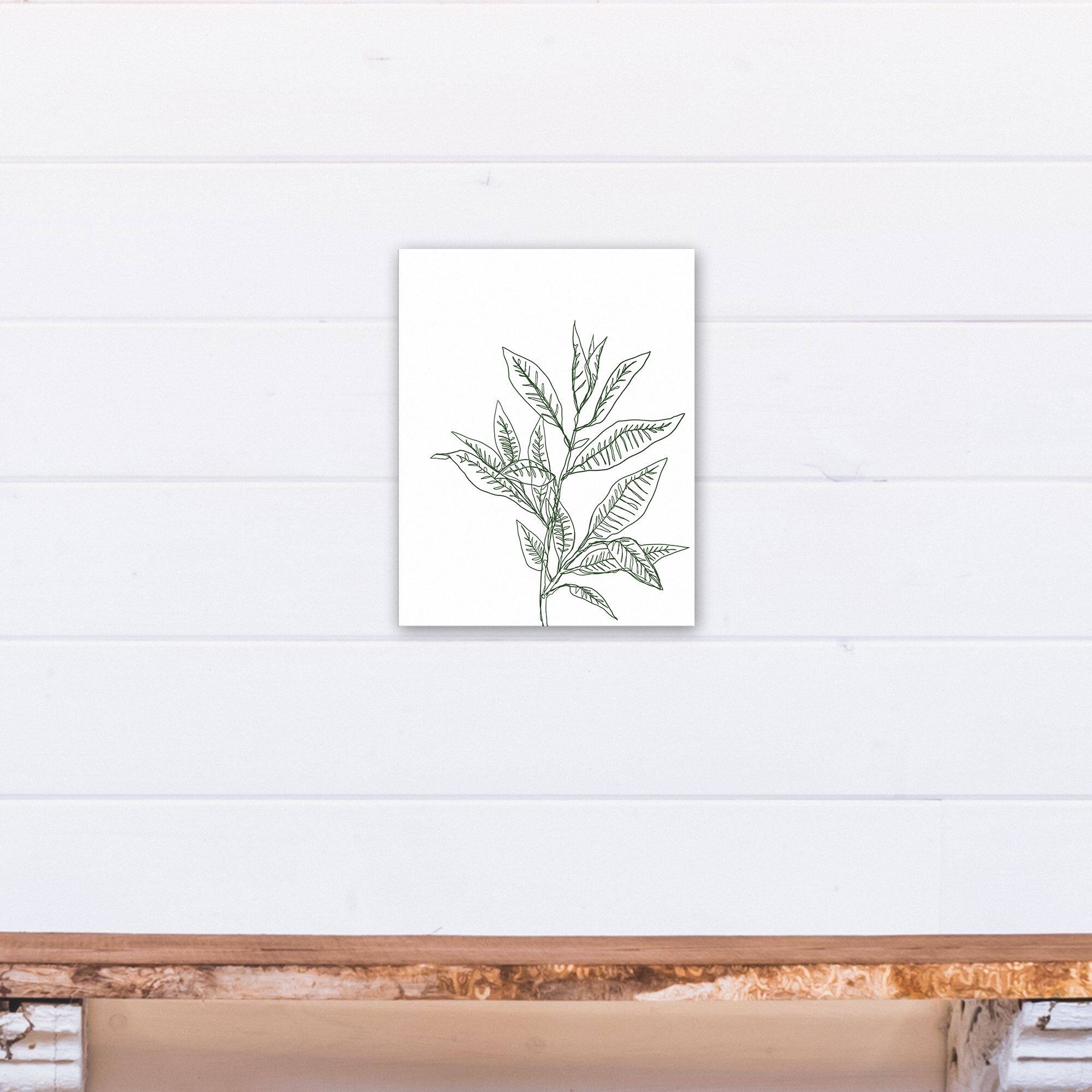 Modern Leaves 11" x 14" Canvas Wall Art